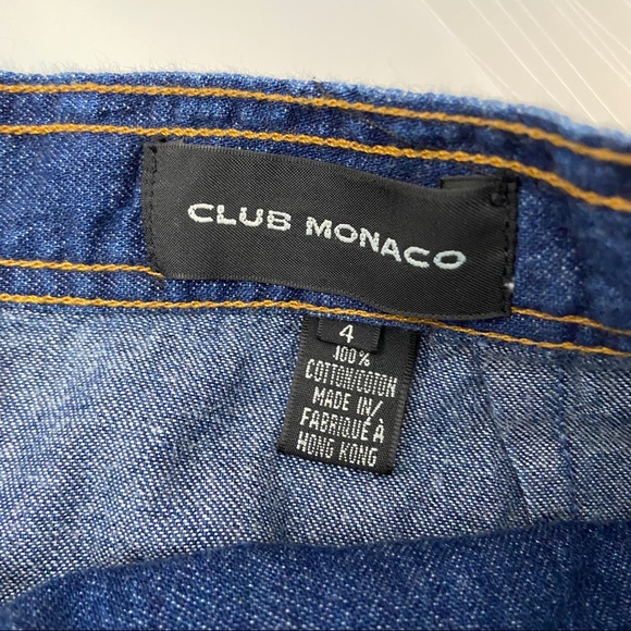 Club Monaco Denim Wrap Skirt with Pockets Size 4 - Picture 4 of 7